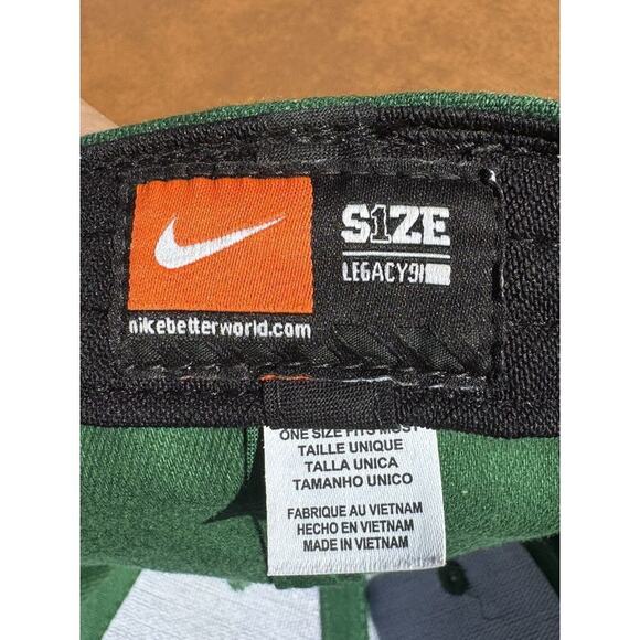 Nike Oregon Duck Green Optic Yellow Swoosh Preowned - Picture 3 of 5